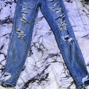 American eagle, rips, light blue, stretchy